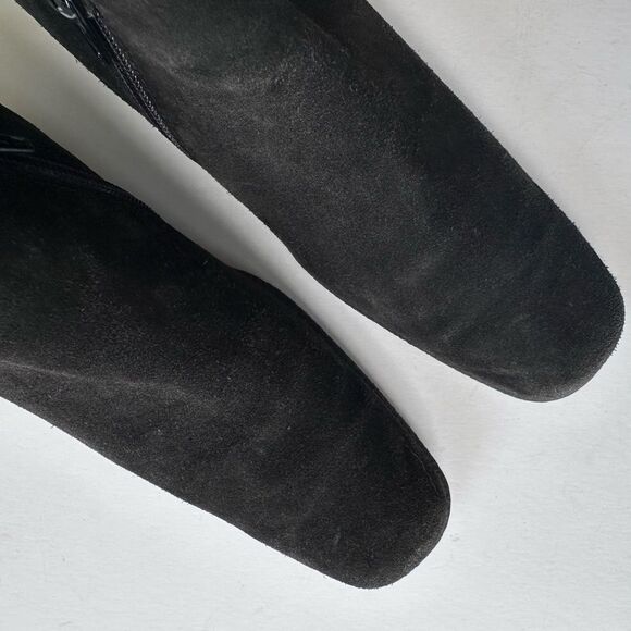 Aquatalia Weatherproof Black Suede Ankle Shoe Boot Wedges Size 7 - Picture 6 of 8